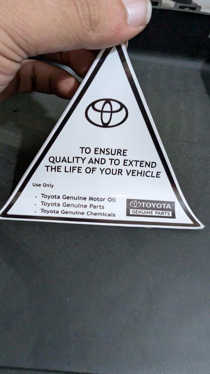 Toyota bonnet sticker set